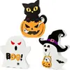 Amazon Transfronterizo Producto Nuevo Halloween Adornos de Madera, Diseños Creativos de Fantasmas para Decoración de Escritorio, Manualidades para Exhibición en Ventana