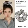 Novo Design de Nicho Coreano Feito à Mão Renda Plissada Faixa de Cabelo de Renda Camada Dupla Grande Intestino da Cintura Faixa de Cabelo Acessórios de Cabelo