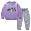 2023 Primavera y otoño nueva ropa infantil transfronteriza suéter para niños pantalones de dibujos animados conjunto de dos piezas bebé algodón traje de manga larga