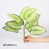 Pacote único de plantas verdes de folha de taro com 9 pontas para sala de estar, sala de jantar, escritório de vendas, escritório, peitoril da janela, canto, divisória de piso, decoração em vaso