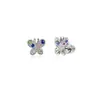 Pendientes Studs Lindos con Forma de Mariposa, Lazo y Corazón para Niños y Mujeres, Pendientes con Forma de Corazón, Estilo Europeo y Americano, Personalizados, Transfronterizos de Amazon