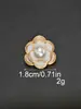 Botones de Aleación de Camelia Más Vendidos Transfronterizos para Suéteres, Abrigos, Vestidos, Botones Decorativos Cosidos a Mano, Accesorios DIY en Stock