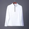 Roupa Esportiva Masculina de Manga Longa Outono Novo Secagem Rápida Corrida Fitness Treinamento Gola Alta Solta Top de Equipe para Exterior