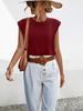 2026 Verano Transfronterizo Ropa Femenina Europea y Americana Ebay Amazon Wish Estilo de Venta Caliente Casual Sin Mangas Hombro Acolchado Camiseta