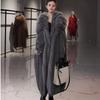 Chaqueta cárdigan de estilo relajado con borlas de piel de zorro auténtica, muy vendida. Ropa de mujer. Cárdigan de punto para mujer. Ropa de mujer.
