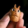 Talla de Palisandro Conejo Dumbo Colgantes DIY Manija de Juego Cadena Linda para Teléfono Celular Llavero Colgante Manualidades