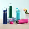 Botella Espacial Simple Portátil Personalizada de Acero Inoxidable 304 Taza de Doble Pared con Aislamiento al Vacío Taza Portátil para Exteriores con Popote Venta al por Mayor