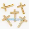 Acessórios para Joias DIY Cobre Puro Banhado a Ouro Micro-Embutido Contas Cruzadas Acessórios para Pulseira de Mão Dourado Branco Dourado Preto