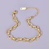 S54 Venta al por mayor Moda Europea y Americana Popular Collar Hebilla Cruz Mujeres Acero Inoxidable Chapado en Oro de 18K Joyería Pulsera