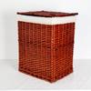 Cesto de roupa suja trançado cesto de roupa suja com tampa grande de rattan cesto de armazenamento de vime para roupa suja loja de panela quente balde de roupa suja atacado