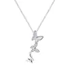 Collar para Mujer Nueva Moda Elegante Estilo Japonés-Coreano Tres Pequeños Colgantes de Mariposa Collar de Circonita Tendencia Diseño de Nicho Clavícula