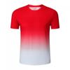 Camiseta Team Building Secagem Rápida Respirável Masculina Nova 2024 Jovem Gradiente Fina Manga Curta Camiseta Esportiva Gradiente