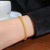 Pulseira de Ouro Trançado Torcido Areia Dourada para Mulheres, Novo Modelo 2026, Joia Exquisita Retro de Nicho de Luxo Leve