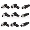 Conector Impermeable M12 Ethernet Blindado Enchufe de Aviación con Cable Moldeado por Inyección 34568 Núcleos 12 Pines 17 Agujeros