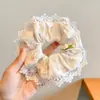 Novo lenço quadrado estilo coreano para cabelo, elástico de cabelo estiloso, faixa elástica para tranças, acessório de cabelo scrunchie estilo floresta para meninas