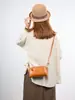 Bolsa Quadrada Pequena para Mulheres em Couro Bovino de Couro Vegetal com Textura de Couro Genuíno Estilo Retro Nova Bolsa Transversal de Ombro Único para Mulheres