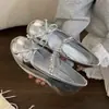 Zapatos Mary Jane Satinados para Mujer que Aumentan la Altura, para Mujeres Bajitas, Nuevos 2025 Primavera/Otoño Estilo Ballet Retro Francés Zapatos de Suela Gruesa