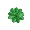 Patch de flor de oito pétalas de cor sólida bordado para consertar furos em roupas, patch de tecido bordado termocolante acessório