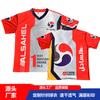 Camiseta de poliéster puro de secado rápido, tela tipo ojo de pájaro, versión completa, sublimación, corte láser con posicionamiento, camiseta de regalo, camiseta publicitaria