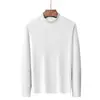 Suéter Térmico Masculino Meia-Gola Outono/Inverno De Veludo Jovem e de Meia-Idade Tendência Camiseta de Manga Longa Base Camiseta