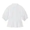 Vestido Chemise Cropped de Manga Bufante da Moda Europeia e Americana, Mais Vendido no Aliexpress