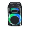 Venda Direta de Fábrica Portátil Bluetooth Áudio para Exterior Luzes Coloridas Esmaltadas Plug-In Cartão Fm Subwoofer Alto-falante com Carrinho Luzes Coloridas