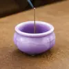 Queimador de incenso e porta-incenso de cerâmica roxo lilás feito de fábrica para uso doméstico, base e suporte de incenso de estilo chinês para interior de alta qualidade