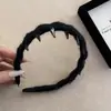 Diadema de Hilo Colorido de Onda Grande para Otoño e Invierno para Mujeres, Elegante y a la Moda, Antideslizante con Dientes, Accesorio para el Cabello de Diadema de Corona Alta para Lavarse la Cara