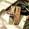 Marcapáginas de bambú Sueño en el Pabellón Rojo con colgante de campana de esmalte antiguo, regalo cultural y creativo estilo chino para estudiantes, compañero de lectura