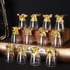 Taça de vinho branco de alta qualidade Zodiac copo boca pequena um conjunto de bebidas espirituosas de vidro de cristal sem chumbo presente de adega de vidro