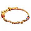 Pulsera de Cuerda Roja Año de la Serpiente 2026 para Mujer, Cuerda de Transformación de Serpiente a Dragón, Pulsera Trenzada del Zodíaco Serpiente, Se Puede Enhebrar con Oro