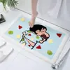 Tapete com Formato Especial de Desenho Animado Crayon Shin-Chan Decoração de Sala de Estar Tapete de Chão Imitação de Caxemira Cobertor de Quarto ao Lado da Cama Tapete de Banheiro Absorvente para os Pés