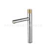 Kaiping Youjia Baño Cobre Cromo + Oro Lavabo Alto Monomando Agujero Único Lavabo de Encimera Temperatura Fija Grifo Extraíble 30434