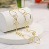 Popular Europeu e Americano Moda Coreana Simples Anel de Padrão Geométrico Irregular Corrente Estilo Metal Colar Clavícula Gargantilha para Mulheres