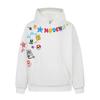 Sudaderas con Capucha de Manga Larga Estilo Retro Americano Pintadas a Mano con Letras Graffiti para Otoño e Invierno para Hombres y Mujeres, Holgadas, de Peso Pesado, Estilo Universitario