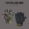 Guantes para Hombre para Exteriores de Fuerzas Especiales Tácticos de Combate Protección Entrenamiento Resistentes al Desgaste Medio Dedo Dedo Largo Cuatro Estaciones Guantes Tácticos