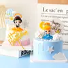 Adornos para Pastel de Cumpleaños Princesa de Hielo Blancanieves Niña Elsa Decoración Belle Sofia Anna Sirena Muñeca