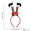 Diadema navideña transfronteriza Diadema con lazo de árbol de Navidad Pasador decorativo lindo Diadema de cuernos de alce Accesorios para el cabello al por mayor