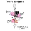Amazon Transfronterizo Modelo Nuevo Dados de Billar No. 8 Llavero de Billar Colgante Cadena Decorativa Cadena Versátil para Bolso