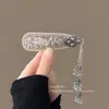 Aman Yao~Horquilla de Diamantes con Borla y Exquisito Diseño Artesanal, Horquilla para Flequillo, Elegante Pinza Lateral, Herramienta de Peinado