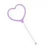 Espejo de Mano con Forma de Corazón para Maquillaje, Espejo de Tocador Portátil de una Cara con Cuentas Creativas DIY, Espejo de Maquillaje de Plástico con Forma de Corazón en Stock
