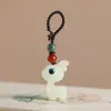 Ébano Nochebuena Ciervo Luminoso Exquisita Cadena para Llaves de Mujer Cadena para Teléfono Móvil Colgante para Coche Colgante para Cadena de Llaves