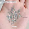 Rhinestones para Uñas con Zirconia Biselada Azul Lago Claro, Lágrimas de Sirena Azul Mar Deslumbrantes, Mini Rhinestones Planos para Uñas con Forma de Gota de Agua Marquise