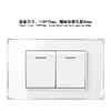 Painel de Tomada com Interruptor Tipo 118 Vidro Branco Estilo Alemão com USB+TypeC Tomada de Energia Alemã Padrão Europeu para Instalação Embutida