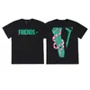 Camiseta de Manga Corta Meichao High Street Industria Pesada con Estampado de Letras, Diseño Conjunto VLONE FOG, Serpiente y Margarita