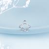 Aretes de estrella de cinco puntas de plata esterlina S925 Yunxiaoshu estilo coreano simples joyería para la oreja clip para la oreja de estrella clip para el cartílago de la oreja femenino