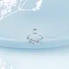 Pendientes de Estrella de Cinco Puntas de Plata de Ley S925 Estilo Coreano Joyería de Oreja Simple Pinzas para Oreja sin Perforar con Forma de Estrella Pinzas para Cartílago de la Oreja para Mujeres