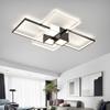 Candeeiro de teto da sala de estar nórdico moderno minimalista combinação retangular atmosfera da casa preto e branco minimalista iluminação do quarto quarto
