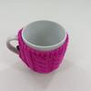 Nuevo fabricante de origen de funda de taza de lana jacquard de doble cara en forma de corazón ángulo de diamante funda tejida para taza funda para tetera funda para botella de vino