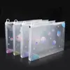 Bolsa transparente gruesa para documentos, bolsa con cremallera de PP, bolsa para archivos, estuche para lápices para estudiantes de primaria y secundaria, bolsa de almacenamiento portátil A4, al por mayor